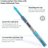 ARTEZA Rollerball Pens Fine Point, Set of 20 Blue Liquid Ink, Extra Fine 0.5 mm Needle Tip Pen, Make Precise Lines, Office Supplies for Writing, Notetaking, and Drawing(Multicolor)