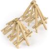 ARTEZA Tripod Easel, Pack of 6, 12 Inches, Natural Pine Wood Finish for Small to Medium Canvases with Non-Slip Legs