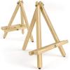 ARTEZA Tripod Easel, Pack of 6, 12 Inches, Natural Pine Wood Finish for Small to Medium Canvases with Non-Slip Legs
