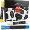 Arteza 150 Chalkboard Labels + 3 White Chalk Markers – Removable Chalk Labels for Jars – Waterproof Mason Jar Stickers(3 Colors)