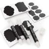 Arteza 150 Chalkboard Labels + 3 White Chalk Markers – Removable Chalk Labels for Jars – Waterproof Mason Jar Stickers(White)