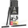 ARTEZA Felt Tip Pens, Set of 24, Sherbet Colors, 1.0–1.5mm Fiber Tip, Quick-Drying Ink(Black)