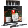 ARTEZA Oil Based Paint Markers, 12-Pack, White, 2.5 mm Line, Permanent Pens, Waterproof Craft and Art Supplies for Stone, Wood, Glass, Metal, Canvas(Small barrel)