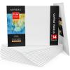 ARTEZA Premium Canvas Boards for Painting, 11 x 14 Inches, Pack of 14, Blank White Canvas Panels for Acrylic, Oil and Gouache Painting