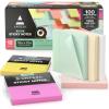 ARTEZA Sticky Notes, 3×3 Inches, 12 Pads, Bulk Pack of Assorted Multicolor Self-Adhesive Notes for Office, School & Home