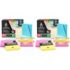 ARTEZA Sticky Notes, 3×3 Inches, 48 Lined & Blank Pads, Bulk Pack of Assorted Multicolor Self-Adhesive Notes for Office, School & Home(96 Pack)