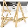 ARTEZA Tripod Easel, Pack of 6, 12 Inches, Natural Pine Wood Finish for Small to Medium Canvases with Non-Slip Legs