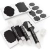 Arteza 150 Chalkboard Labels + 3 White Chalk Markers – Removable Chalk Labels for Jars – Waterproof Mason Jar Stickers(White)
