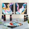 ARTEZA Acrylic Pouring Paint, 8 oz (236 ml), A400 Carnation Pink, High-Flow Acrylic Paint, No Mixing Needed, Paint for Pouring on Canvas, Glass, Paper, Wood, Tile, and Stones(A102 Mid Yellow)