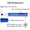 ARTEZA Dry Erase Markers Bulk Pack of 52, 12 Assorted Colors, Low-Odor Ink Whiteboard Pens with Chisel Tip, Office Supplies for Classroom, Home & Teachers(Blue)