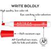 ARTEZA Dry Erase Markers Bulk Pack of 52, 12 Assorted Colors, Low-Odor Ink Whiteboard Pens with Chisel Tip, Office Supplies for Classroom, Home & Teachers(4 Colors)