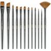 ARTEZA Paint Brush Set, 72 Brushes with Foam, Flat & Detail Tips, Mixed Handles, Art Brushes for Watercolor, Acrylic on Canvas, Paper or Wood(Acrylic & Oil)