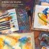 ARTEZA Paint Brush Set, 72 Brushes with Foam, Flat & Detail Tips, Mixed Handles, Art Brushes for Watercolor, Acrylic on Canvas, Paper or Wood(Watercolor Set)