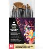 imageARTEZA Paint Brush Set 72 Brushes with Foam Flat ampamp Detail Tips Mixed Handles Art Brushes for Watercolor Acrylic on Canvas Paper or WoodAcrylic  Oil