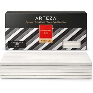 ARTEZA Polymer Clay, 10 Ounce Pack, Honey A104, Soft Oven-Bake Clay, Art Supplies for Crafts and Jewelry Making(White)