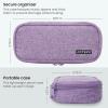 Arteza Pencil Case, Purple Pencil Pouch with Zipper Closure, School Supplies for Students and Teachers(Purple)