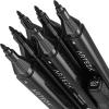 ARTEZA Black Fabric Markers, Set of 6, Permanent Textile Markers, Dual-Tip Pens for Coloring T-Shirts, Jeans, Jackets, Backpacks