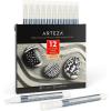 ARTEZA Oil Based Paint Markers, 12-Pack, White, 1.3 mm Line, Permanent Pens, Waterproof Craft and Art Supplies for Stone, Wood, Glass, Metal, Canvas