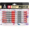ARTEZA Water Brush Pen, 6-Piece Set, Fine, Medium & Broad Tips, Refillable Self-Moistening Brushes for Painting & Lettering(1 Count (Pack of 6))