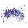 Arteza Chunky Glitter, Set of 2 Colors, White and Purple Holographic Glitter Shapes in 5-g Jars