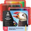 ARTEZA 72 Watercolor Pencils, Water Colored Pencils Set for Artists, Water Color Pencils in Tin Box for Adults