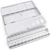 ARTEZA Empty Watercolor Palette Tin, 48 Half Pans, Customizable Portable Empty Half Pans for Watercolor Paints(24)