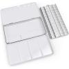 ARTEZA Empty Watercolor Palette Tin, 48 Half Pans, Customizable Portable Empty Half Pans for Watercolor Paints(48)