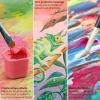 ARTEZA Gouache Paint, Set of 24 Jelly Paints, 1 fl oz (30 mL) Tubs, Opaque Gouache Set for Canvas, Paper, and Wood