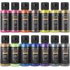 ARTEZA Metallic Fabric Paint, Set of 14, Permanent Paint, Textile Paint for Drawing on T-Shirts, Denim, Cotton, Linen, and Mixed Fabrics