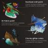 Arteza Acrylic Pouring Paint Kit, 36 Pieces, Bright and Iridescent Pouring Paint, Pearlized Paint, 3D Fabric Paint, Chunky Glitter, Wood Slices, Canvases, and Foam Brushes, Art Supplies for Painters(Pouring)