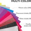 Arteza Craft Felt Sheets, Set of 50 Colors, 12 x 14 Inches, Assorted Soft and Stiff Non Woven Felt Fabric Squares, 1.5mm Thick, Sewing Fabric for DIY Projects