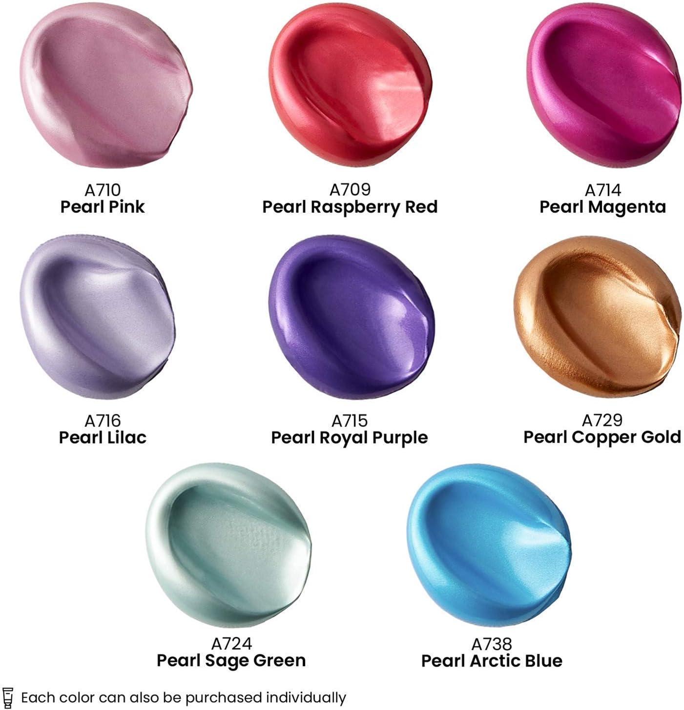 imageARTEZA Metallic Acrylic Paint Bundle Jewel and Essentials Colors Painting Art Supplies for Artist Hobby Painters amp Beginners