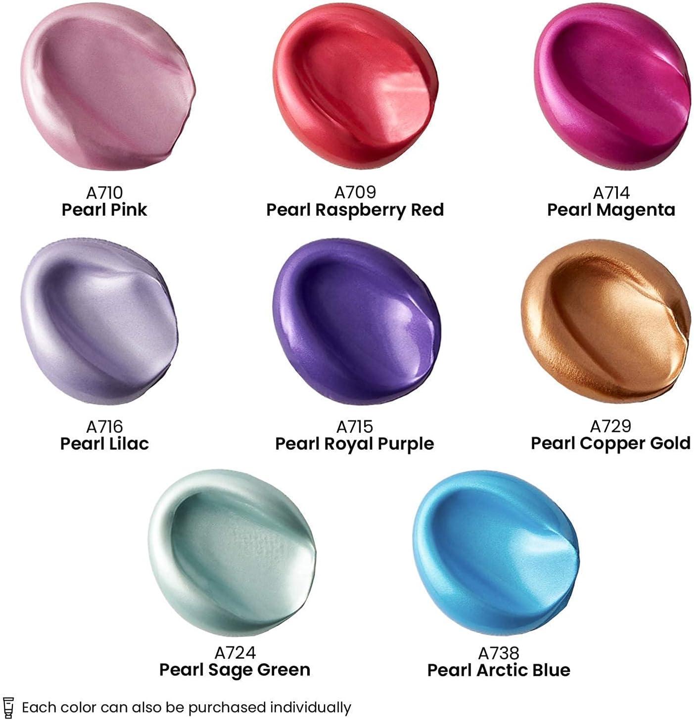 imageARTEZA Metallic Acrylic Paint Set of 8 Vibrant Essentials Colors and Acrylic Paint Set of 60 Colors Bundle Painting Art Supplies for Artist Hobby Painters amp Beginners
