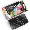 ARTEZA Watercolor Paint, Set of 12 Assorted Vibrant Colors in Half Pans, Tin Box with Water Brush Pen for Artists, and Beginners