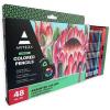 Arteza Colored Pencils, 48 Colors, Soft, Highly-Pigmented, Wax-Based Core Pencil Crayons, Art Supplies For Adults & Teens(48)