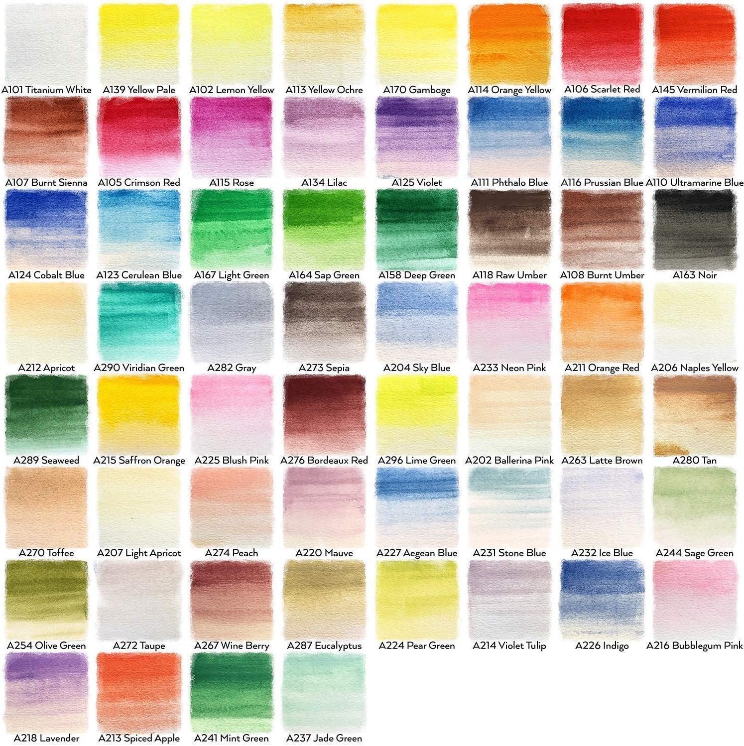imageARTEZA Gouache and Watercolor Paint Bundle Painting Art Supplies for Artist Hobby Painters amp Beginners