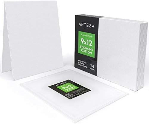 imageArteza Acrylic Paint and Canvas Panels Bundle Painting Art Supplies for Artist Hobby Painters amp Beginners