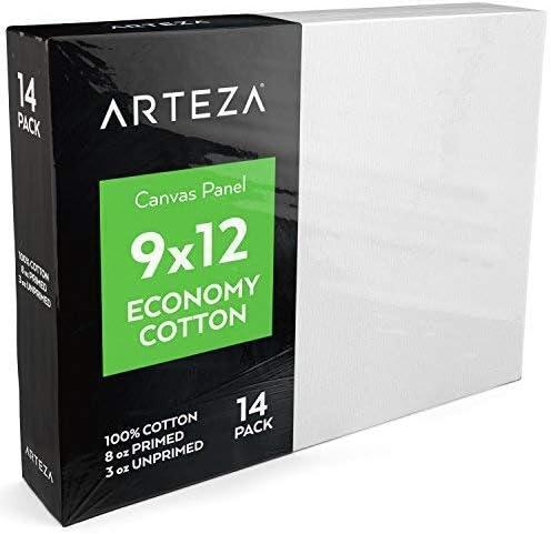imageArteza Acrylic Paint and Canvas Panels Bundle Painting Art Supplies for Artist Hobby Painters amp Beginners