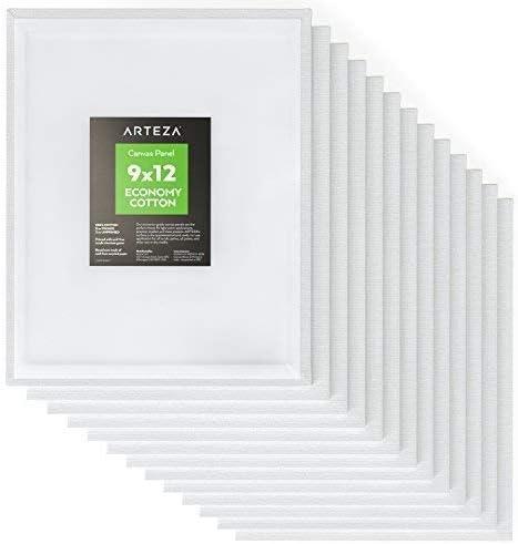 imageArteza Acrylic Paint and Canvas Panels Bundle Painting Art Supplies for Artist Hobby Painters amp Beginners