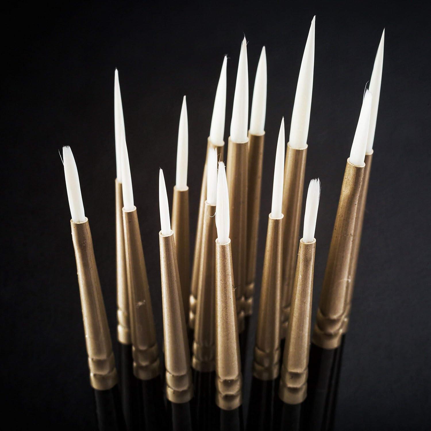 imageArteza Paint Brushes Set of 12 and Detail Paint Brushes Set of 15 Painting Art Supplies for Artist Hobby Painters amp Beginners