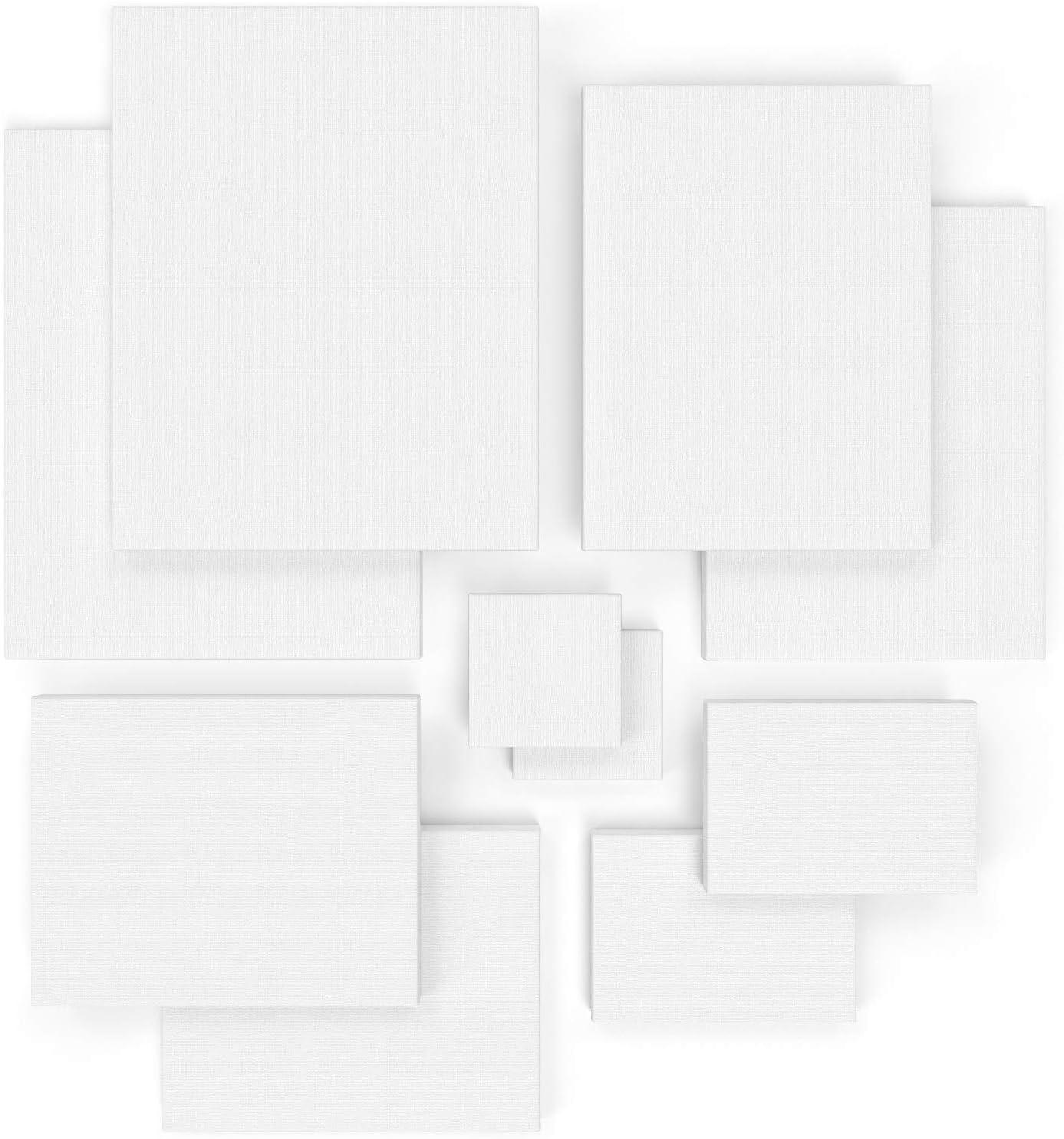 imageArteza Watercolor Paint Set and Stretched White Blank Canvas Multi Pack Bundle Painting Art Supplies for Artist Hobby Painters amp Beginners
