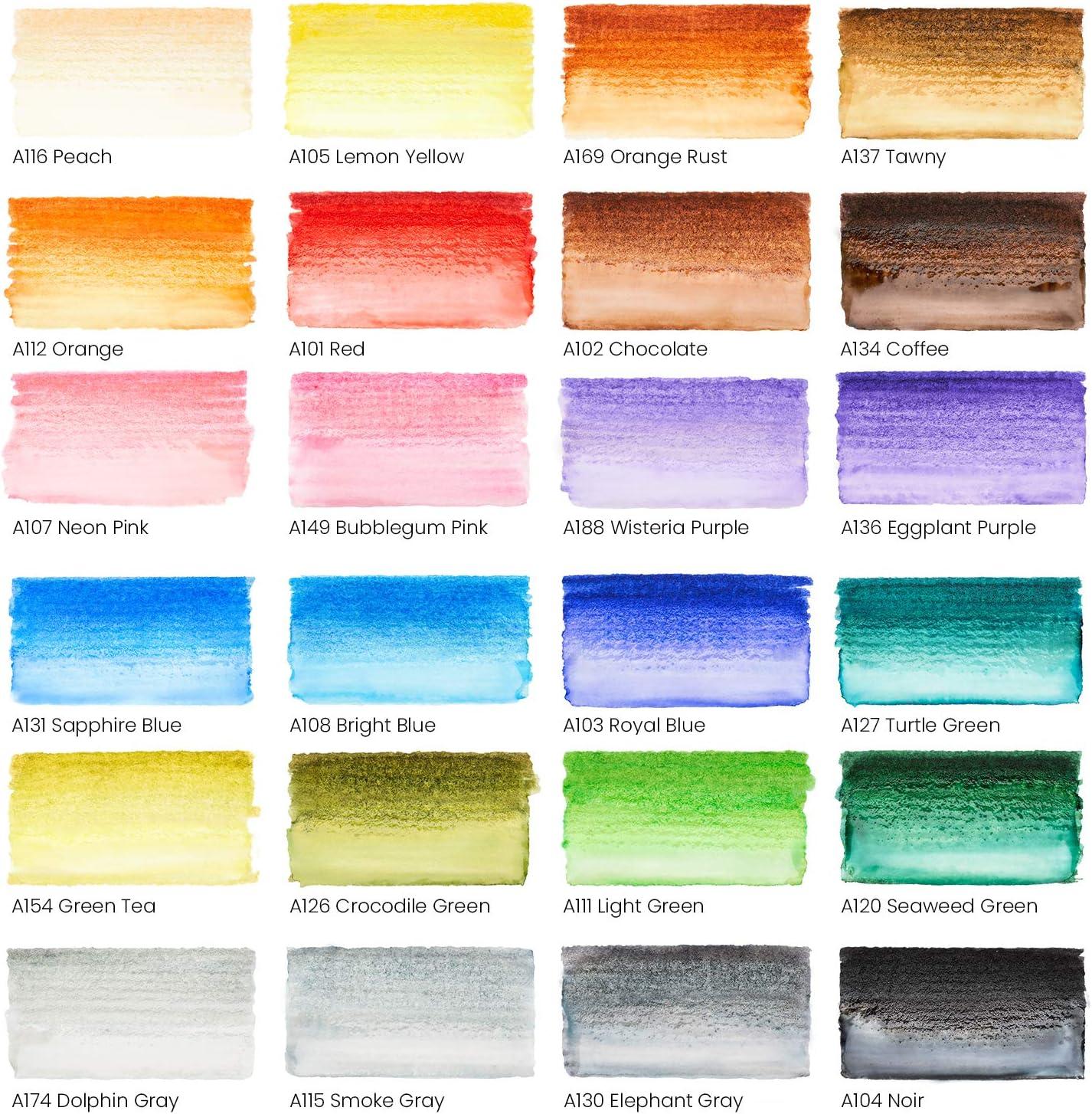 imageArteza Watercolor Painting Art Set Real Brush Pens 24 and Foldable Canvas Paper Bundle DIY Kit Art Supplies for Artists amp Hobby Painters