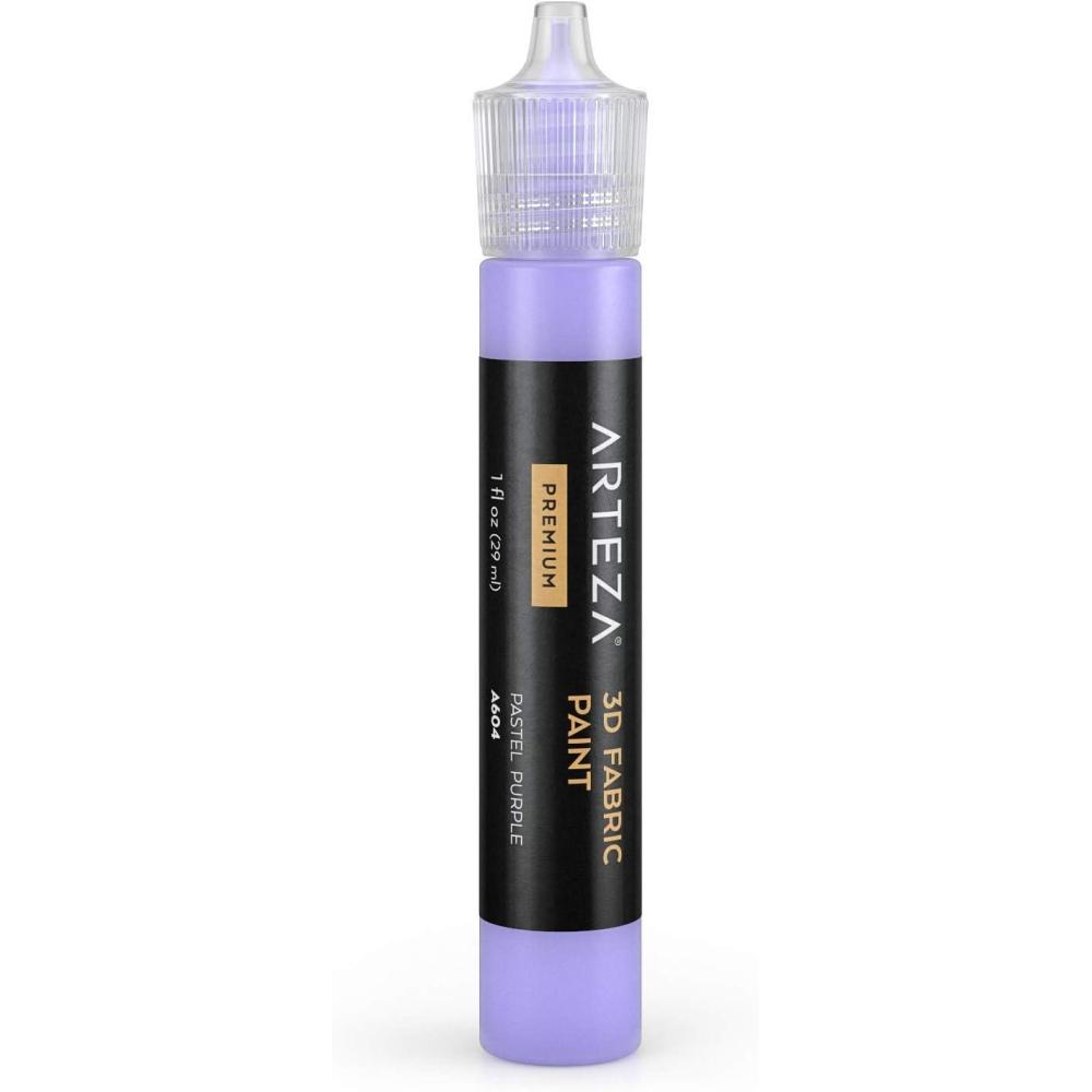 imageArteza 3D Fabric Paint Pastel Purple A604 1oz Tube Washer amp Dryer Safe Textile Paint for Clothing Accessories Ceramic Glass amp DIY Projects