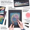 ARTEZA Metallic Gouache Paint Set with Black Canvas Paper, Includes 12 Gouache Colors, Foldable Canvas, DIY Art Kit for Artists & Beginners(Black)