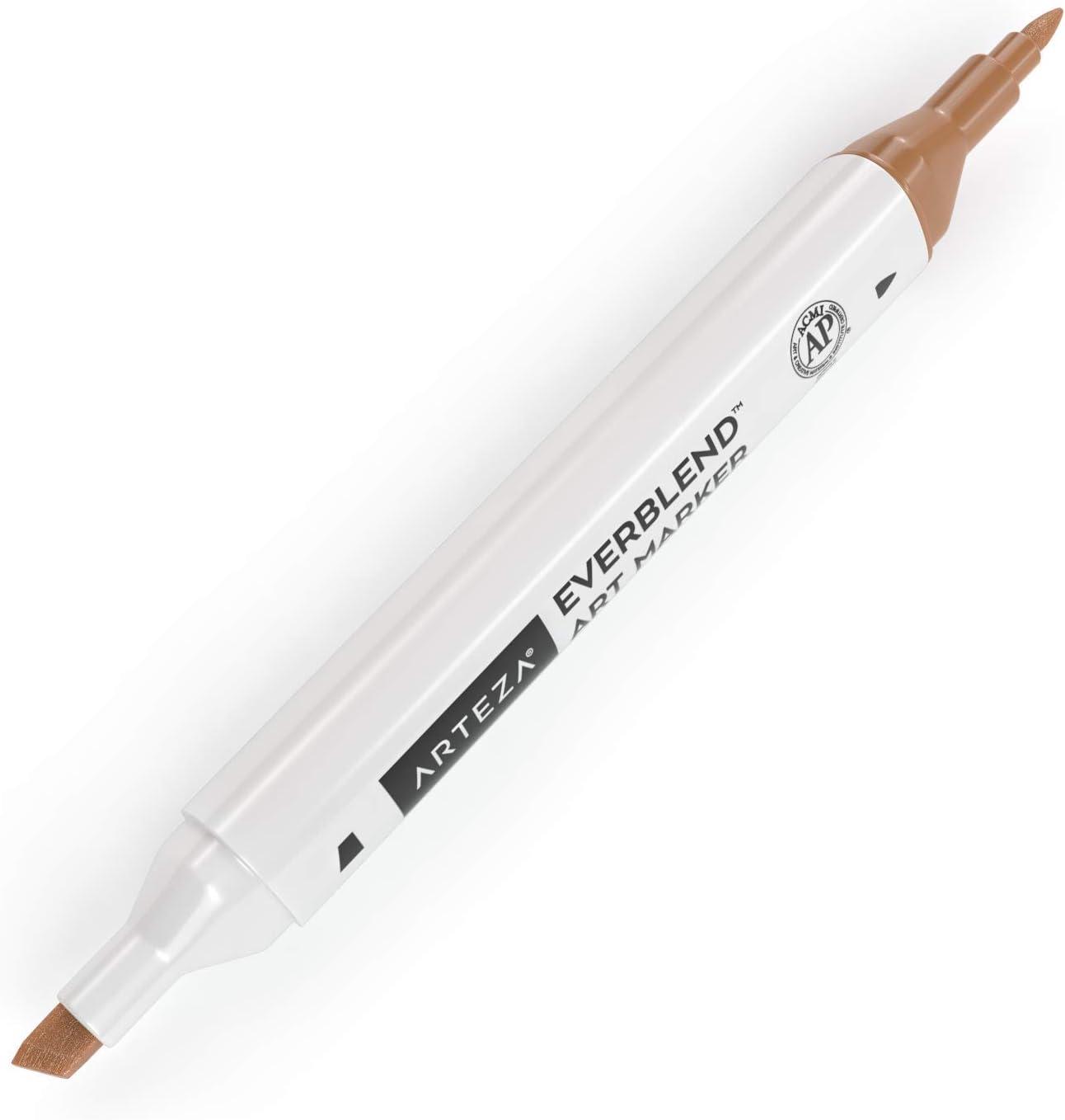 imageArteza EverBlend Art Markers Fluorescent Coral A302 Set of 4 Alcohol Based Sketch Markers with Dual Tips Fine and Broad Chisel for Painting Coloring Sketching and DrawingGoldstone Red A623