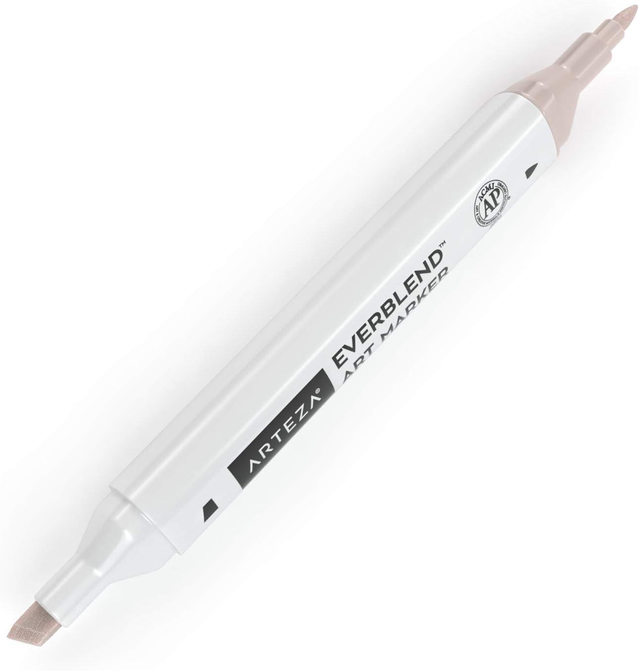 imageArteza EverBlend Art Markers Fluorescent Coral A302 Set of 4 Alcohol Based Sketch Markers with Dual Tips Fine and Broad Chisel for Painting Coloring Sketching and DrawingVanilla A602
