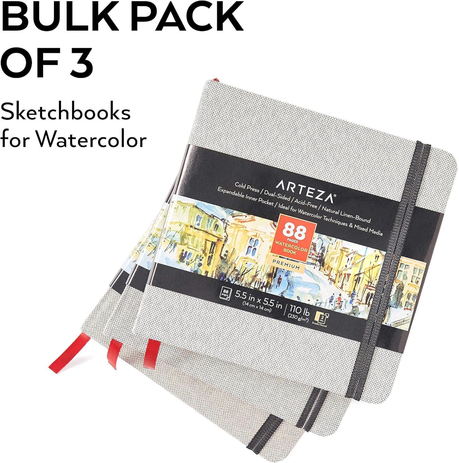 imageArteza Watercolor Paints amp Watercolor Sketchbooks Bundle Painting Art Supplies for Artist Hobby Painters amp Beginners