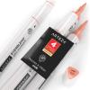 Arteza EverBlend Art Markers Fluorescent Coral A302 (Set of 4), Alcohol Based Sketch Markers with Dual Tips (Fine and Broad Chisel) for Painting, Coloring, Sketching and Drawing(Peaches & Cream A428 (Set of 4))
