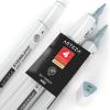 Arteza EverBlend Art Markers Fluorescent Coral A302 (Set of 4), Alcohol Based Sketch Markers with Dual Tips (Fine and Broad Chisel) for Painting, Coloring, Sketching and Drawing(Silt Green A153 (Set of 4))