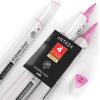Arteza EverBlend Art Markers Fluorescent Coral A302 (Set of 4), Alcohol Based Sketch Markers with Dual Tips (Fine and Broad Chisel) for Painting, Coloring, Sketching and Drawing(Aurora Pink A48 (Set of 4))